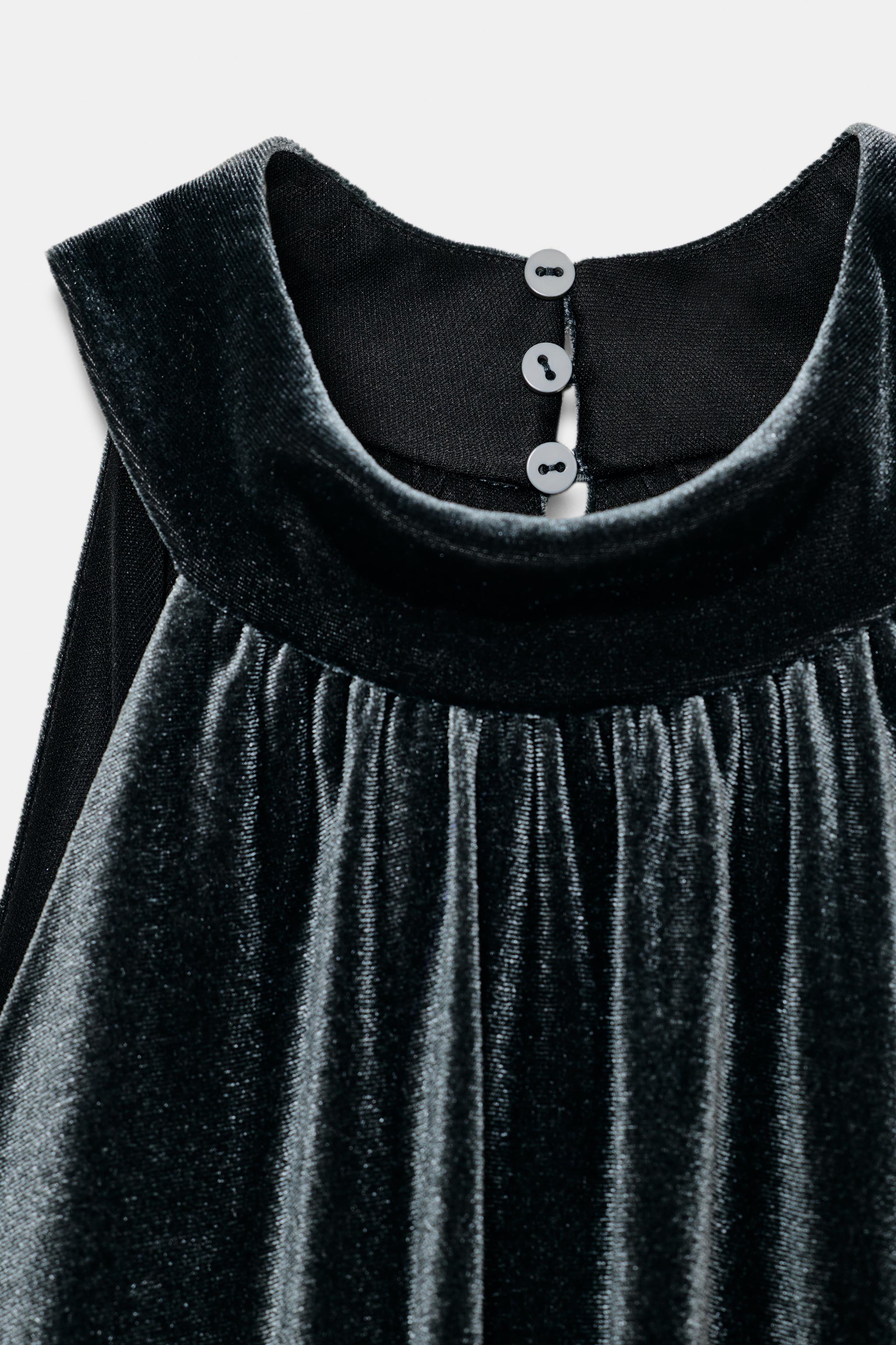 ROBE COURTE BOULE EN VELOURS